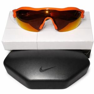 Nike Show X3 Elite Sunglasses Men Orange Frame Mirror Lens w/ Case
